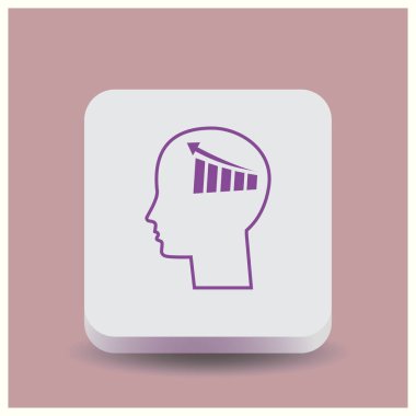 adam kafa ile grafik simgesini