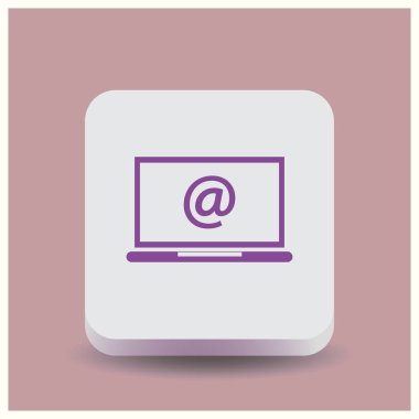 dizüstü bilgisayar ve e-posta. vektör.