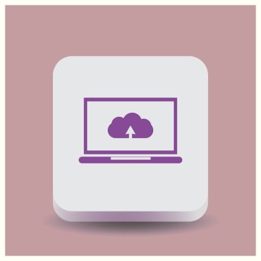 dizüstü bilgisayar bulut simgesi yükle