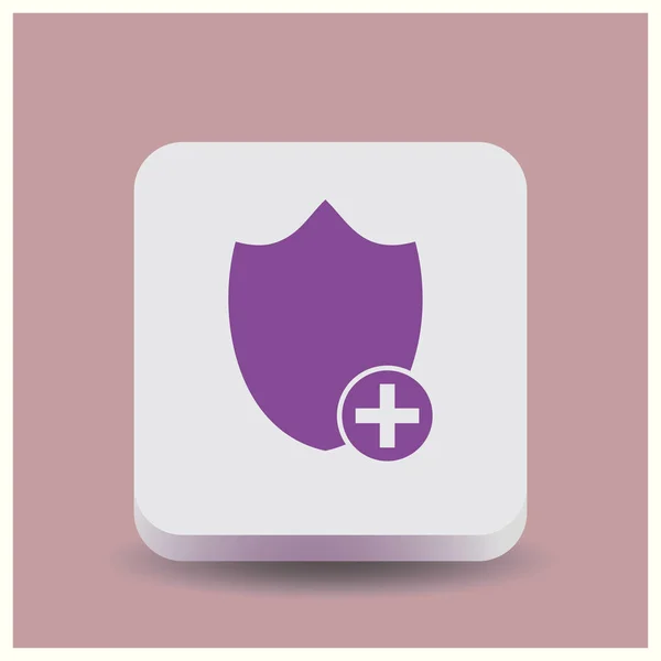 Shield with checkmark symbol for download. Vector icon — Stock Vector