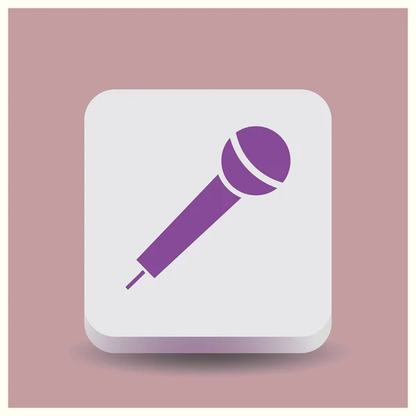 Mikrofon ikona vektor, hlasový záznamník — Stockový vektor