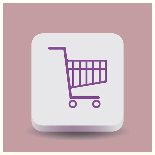 Minimalistisk illustration av en shopping cart ikon, eps10 vektor — Stock vektor