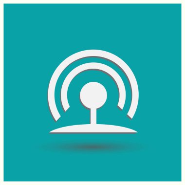 Düz simgesi RSS. vektör çizim