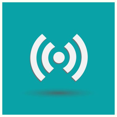 Düz simgesi RSS. vektör çizim