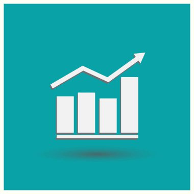 Trendy düz stil grafik simgesini. Vektör çizim, Eps10.