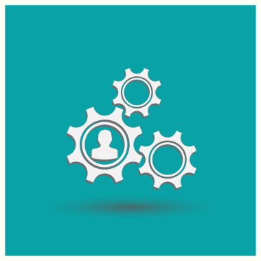 Dişli simgesini. Web vektör stili.