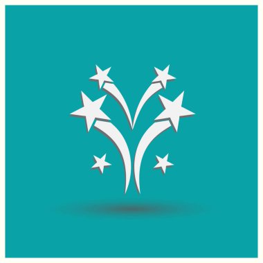 havai fişek parti kutlamak kutsal kişilerin resmi. Web vektör stili.