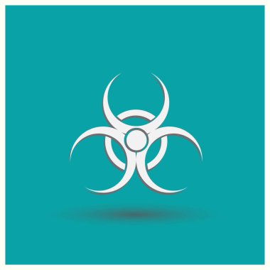 Biyolojik tehlike işareti illüstrasyon vektör.