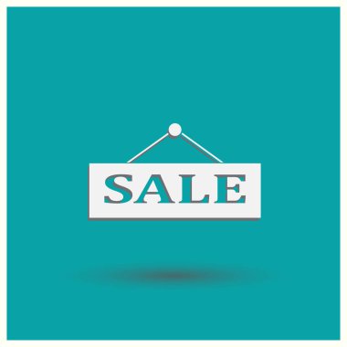 Satış, fiyat etiketi simgesi. Vektör düz tasarlamak