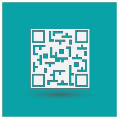 QR Kod simgesi. Web vektör stili.