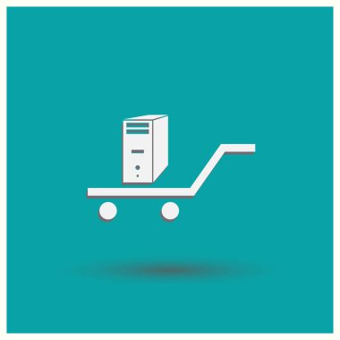 Bilgisayar kutsal kişilerin resmi. Web vektör stili.