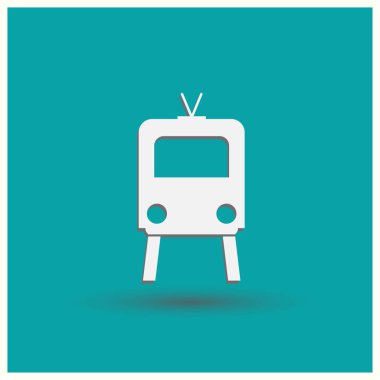 Tren simgesi. Web tasarım stili.