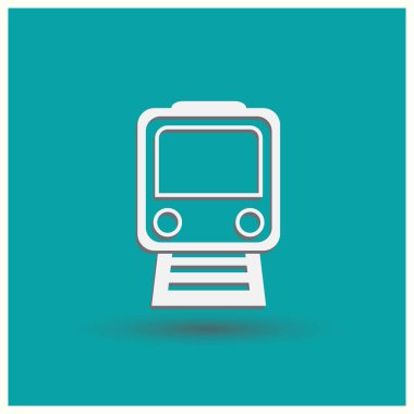 Tren simgesi. Web tasarım stili.