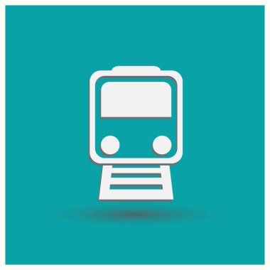 Tren simgesi. Web tasarım stili.