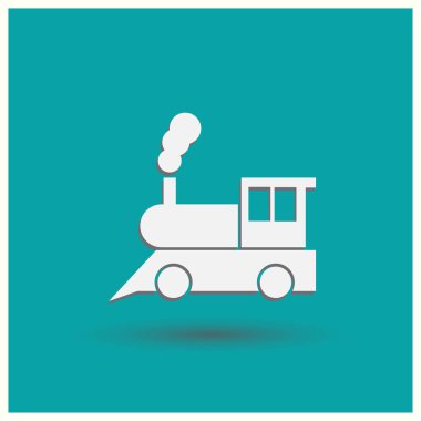 Vintage buhar tren, eski retro demiryolu