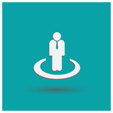 Adam profil simge vektör