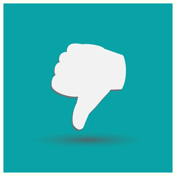 Hand with thumb down. Dislike icon isolated on background. Logo illustration — Stock Vector