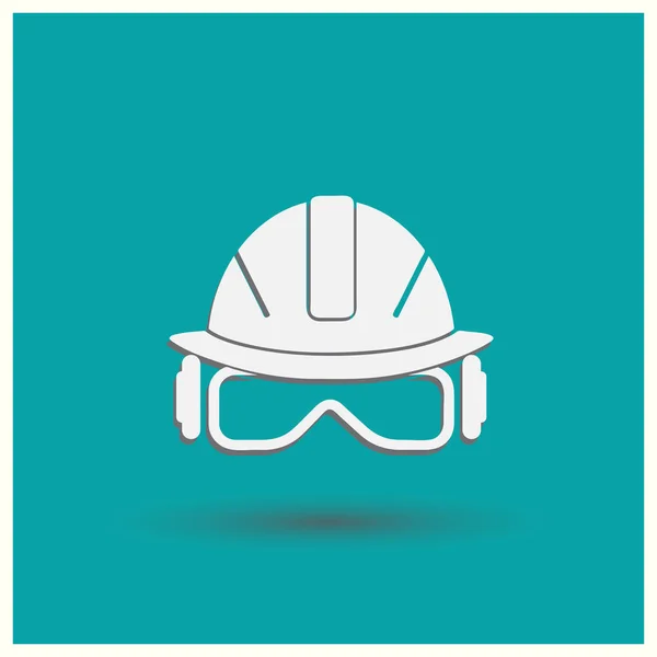 Illustrazione vettoriale di un casco di sicurezza icone web, cappello rigido — Vettoriale Stock