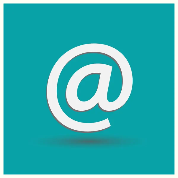 Zarf posta işareti simgesi, vektör çizim. Düz tasarım stili — Stok Vektör