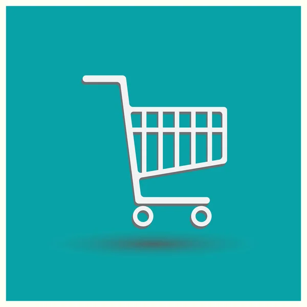 Minimalistisk illustration av en shopping cart ikon, eps10 vektor — Stock vektor