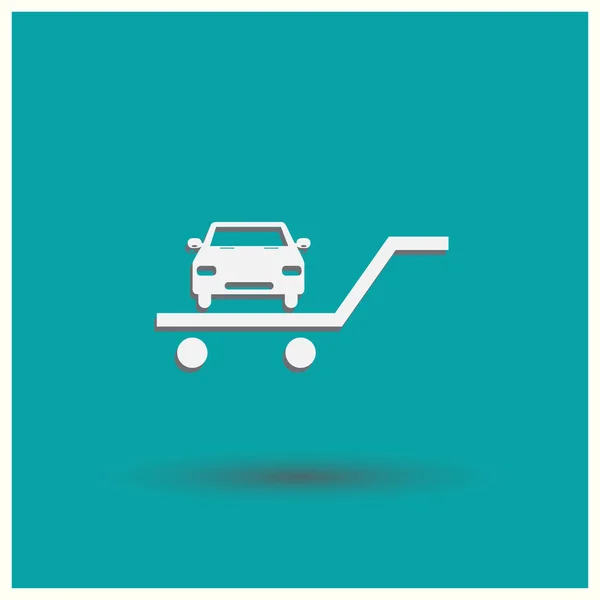 Icono del coche. Estilo de vector web . — Vector de stock