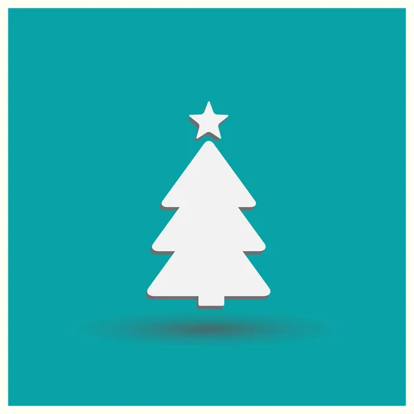 Vacanze albero di Natale isolato vettoriale illustrazione — Vettoriale Stock