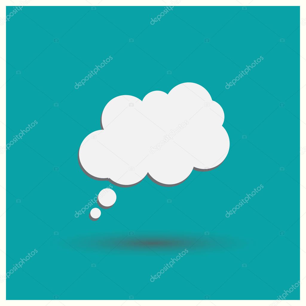chat cloud dialog icon, vector illustration.