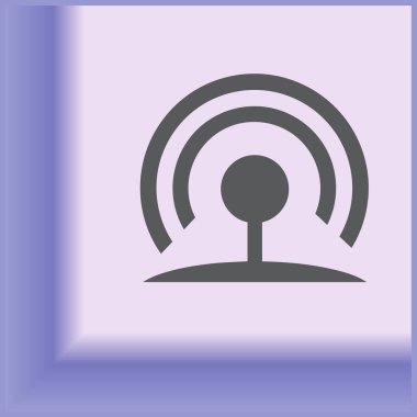 Düz simgesi RSS. vektör çizim