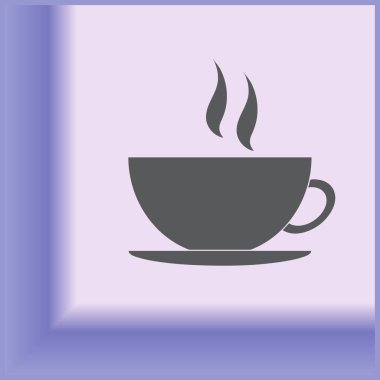 Kahve fincanı vektör düz simgesi. Çay bardağı. Kahve fincanı simge görüntüsü.