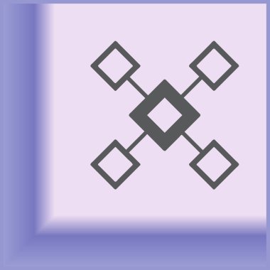 Akış şeması simge vektör.