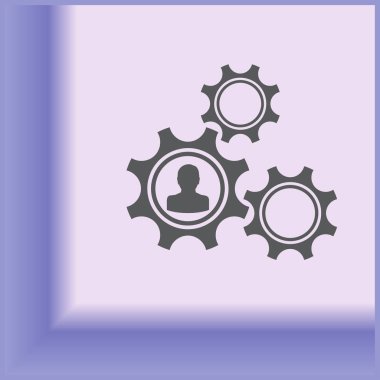 Dişli simgesini. Web vektör stili.