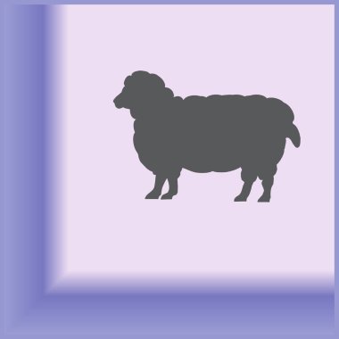 Koyun icon.sheep. vektör çizim.