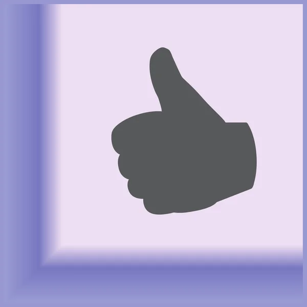Thumbs up icon , vector illustration. Flat design style — Stock Vector