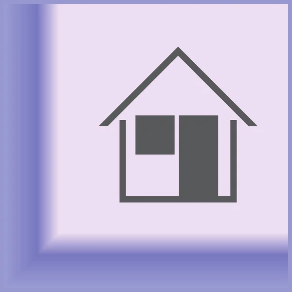 Icono del hogar de estilo retro aislado en el fondo — Vector de stock
