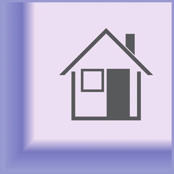 Icono del hogar de estilo retro aislado en el fondo — Vector de stock