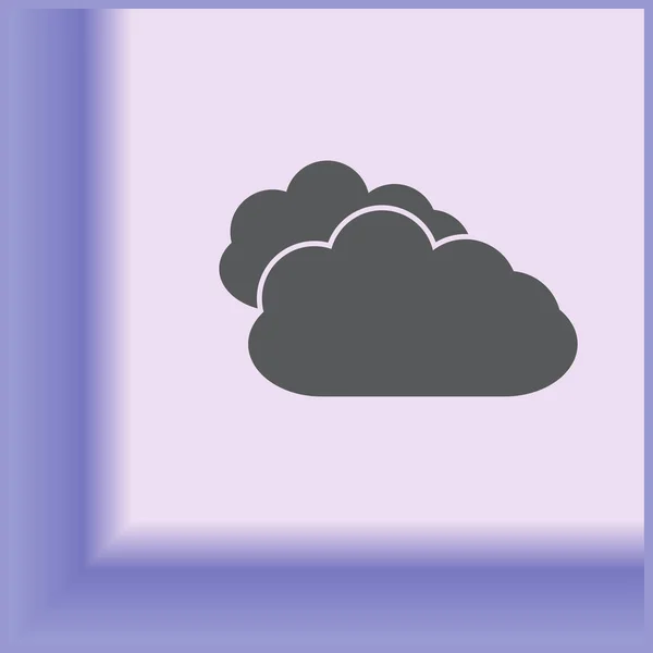 Иконка облака, векторная иллюстрация. стиль плоского дизайна — стоковый вектор