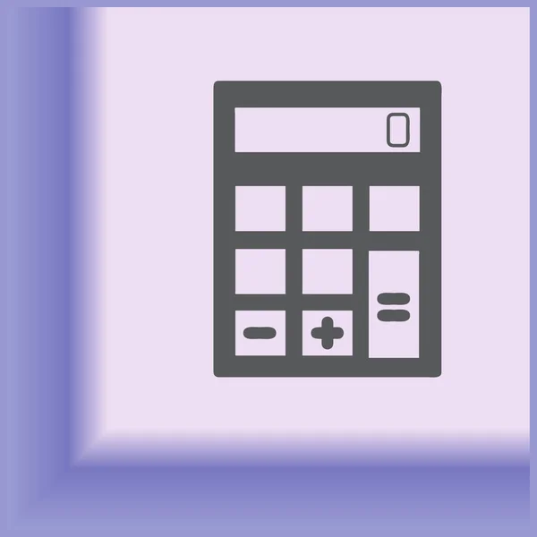 Icône de calculatrice. Style vectoriel Web . — Image vectorielle