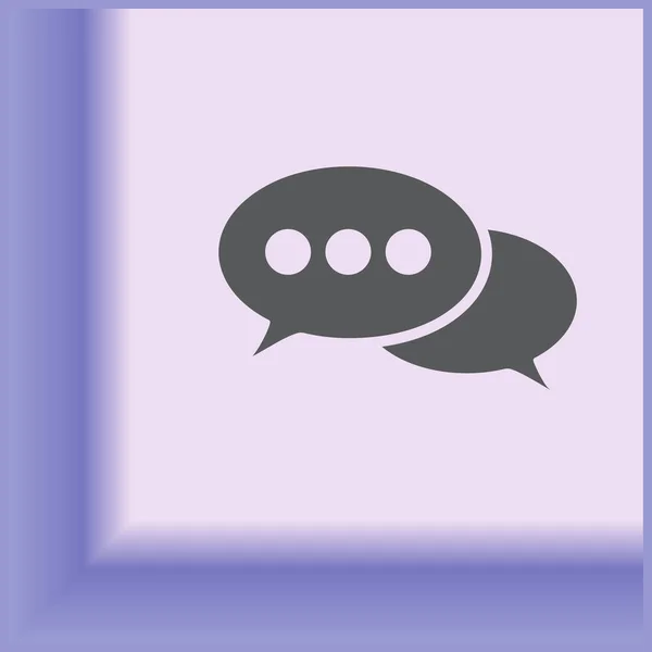 Chat Icono en estilo plano de moda aislado en el fondo de color. Símbolo de burbuja de voz para el diseño de su sitio web, logotipo, aplicación, interfaz de usuario. Ilustración vectorial, EPS10 . — Vector de stock