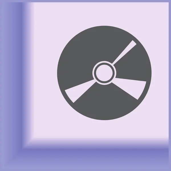 Icône vectorielle CD ou DVD. Style vectoriel Web . — Image vectorielle