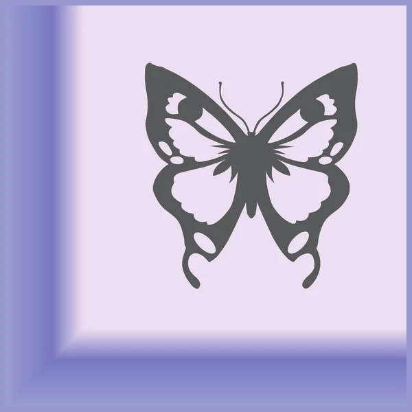 Icône papillon web design — Image vectorielle