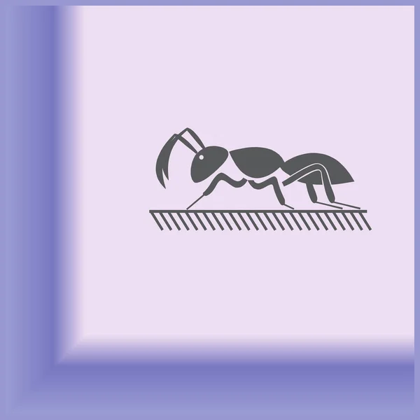 Ant Icon isolé en arrière-plan. Illustration du logo — Image vectorielle