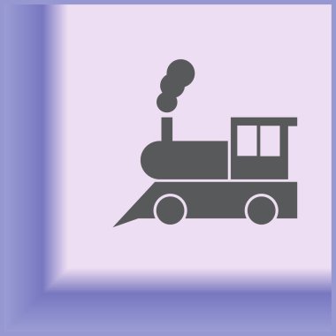 vektör retro tren logo renk arka plan üzerinde