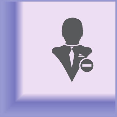 Kullanıcı vektör çizim simgesini kaldırın. Premium Kalite web simgesi.