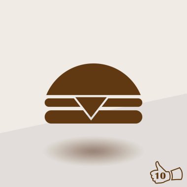 Hamburger web vektör simgesi