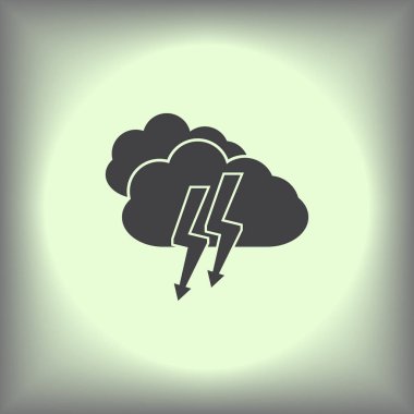 bulut yıldırım ikonuna. Web vektör stili.