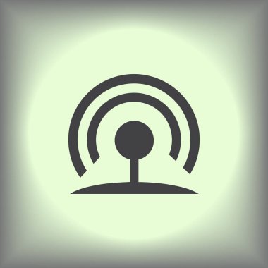 Düz simgesi RSS. vektör çizim