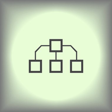 Akış şeması simge vektör. Web vektör stili.