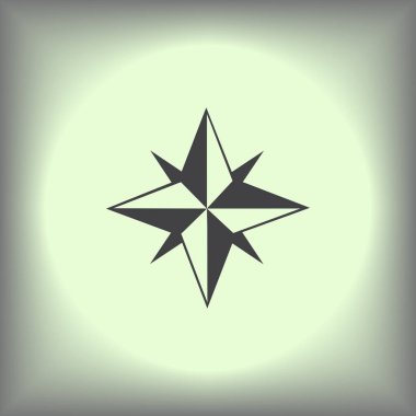 Pusula simgesini vektör. Web vektör stili.