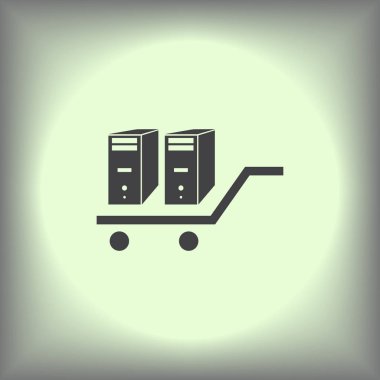 Bilgisayar kutsal kişilerin resmi. Web vektör stili.