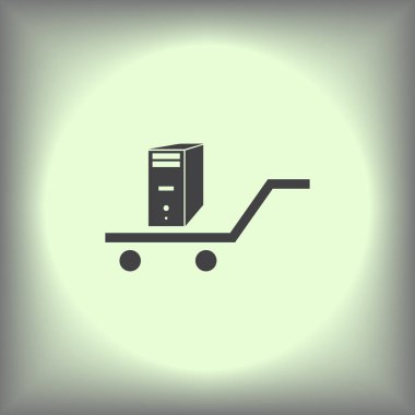 Bilgisayar kutsal kişilerin resmi. Web vektör stili.